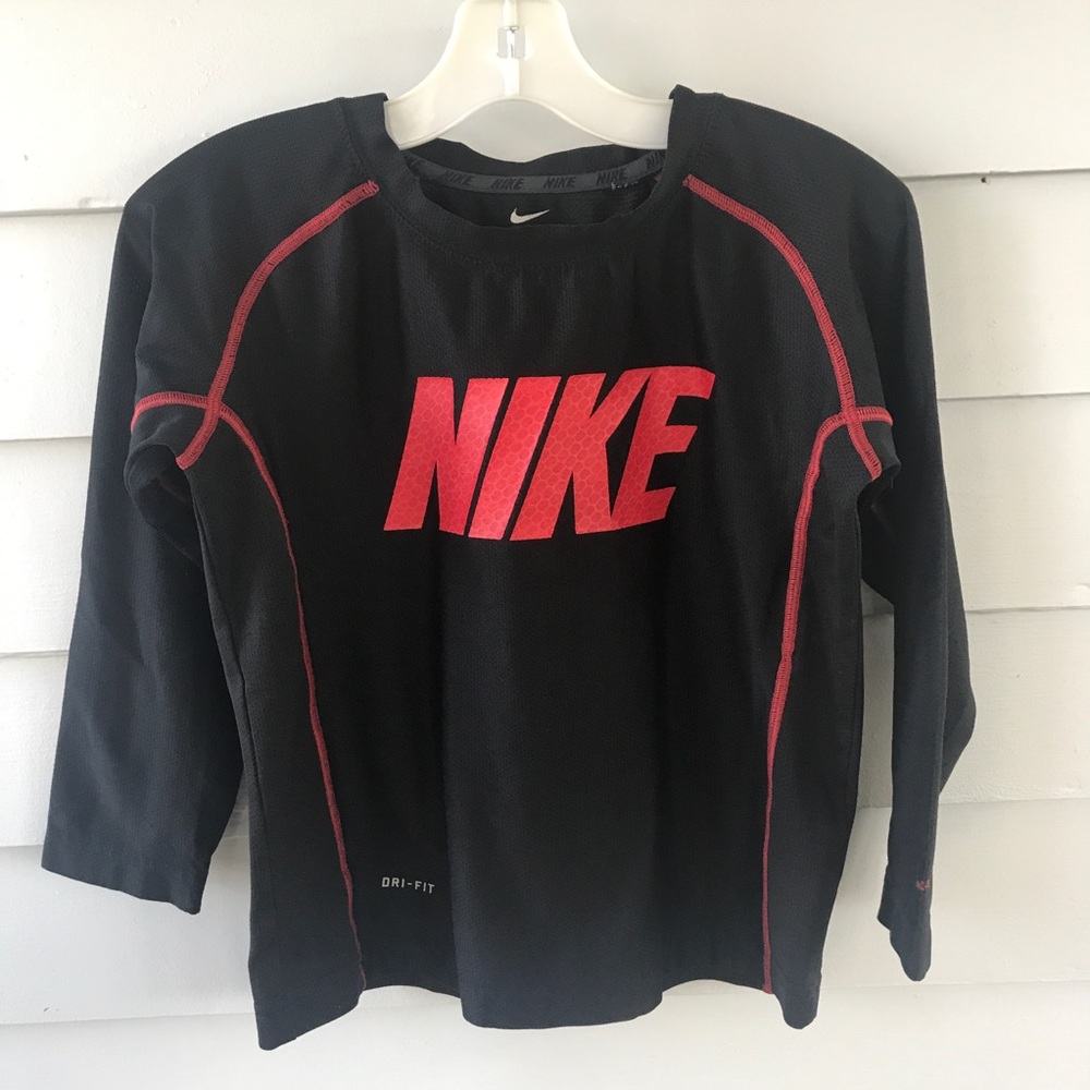 Nike 6 Dri Fit black with red lettering shirt